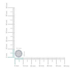 14K White Gold Round Baguette Diamond Halo Stud Earrings 1/2 Cttw