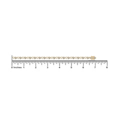 10K Yellow Gold Round Diamond Heart Designer 7 Inch Bracelet 2-1/6 Cttw