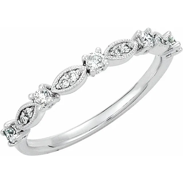 1/5 CTW Natural Diamond Stackable Ring