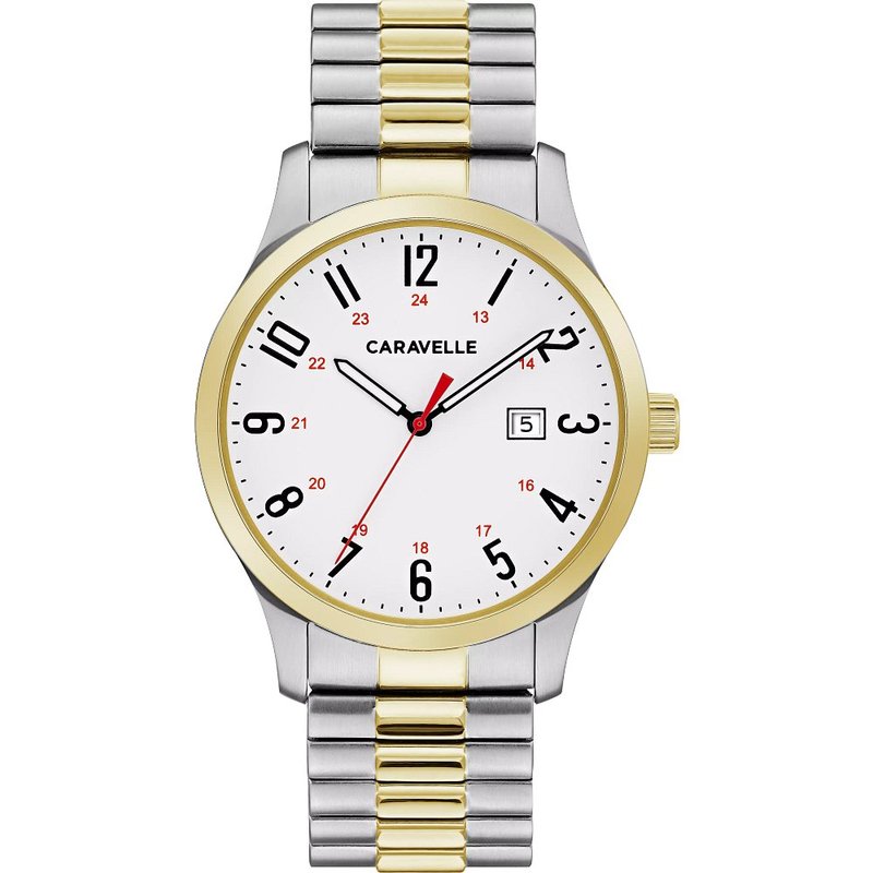 Caravelle Traditional Mens Stainless Steel