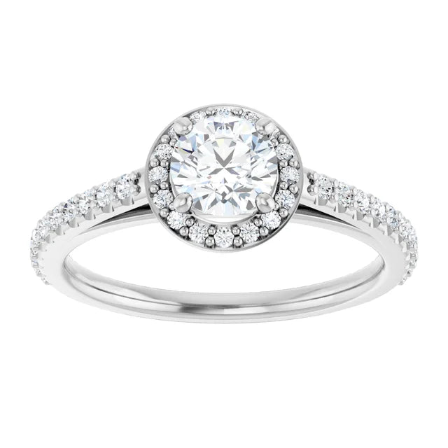 1/3 CTW, 3/4 CTW Natural Diamond Halo-Style Engagement Ring