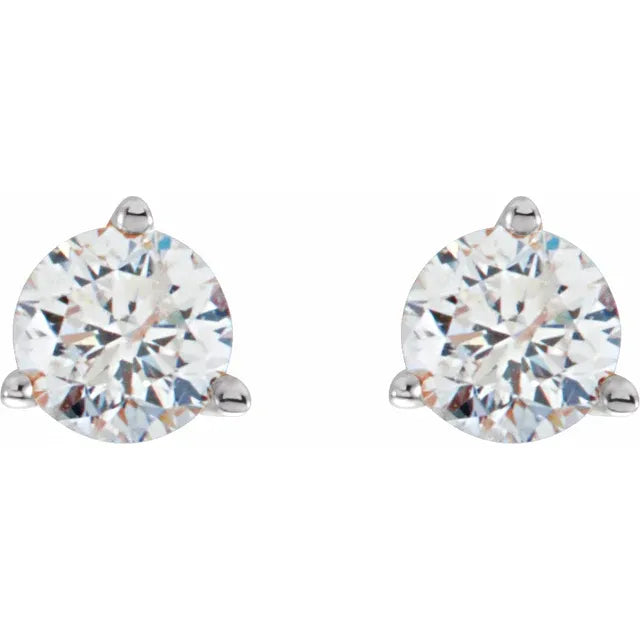 1 CTW Lab-Grown Diamond Stud Earrings