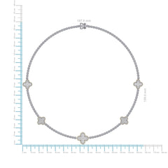10K Yellow White Two Tone Round Baguette Diamond Designer 18 Inch Necklace 2-1/5 Cttw