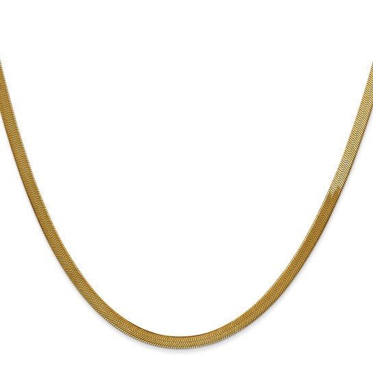 Silky Herringbone Gold Chain