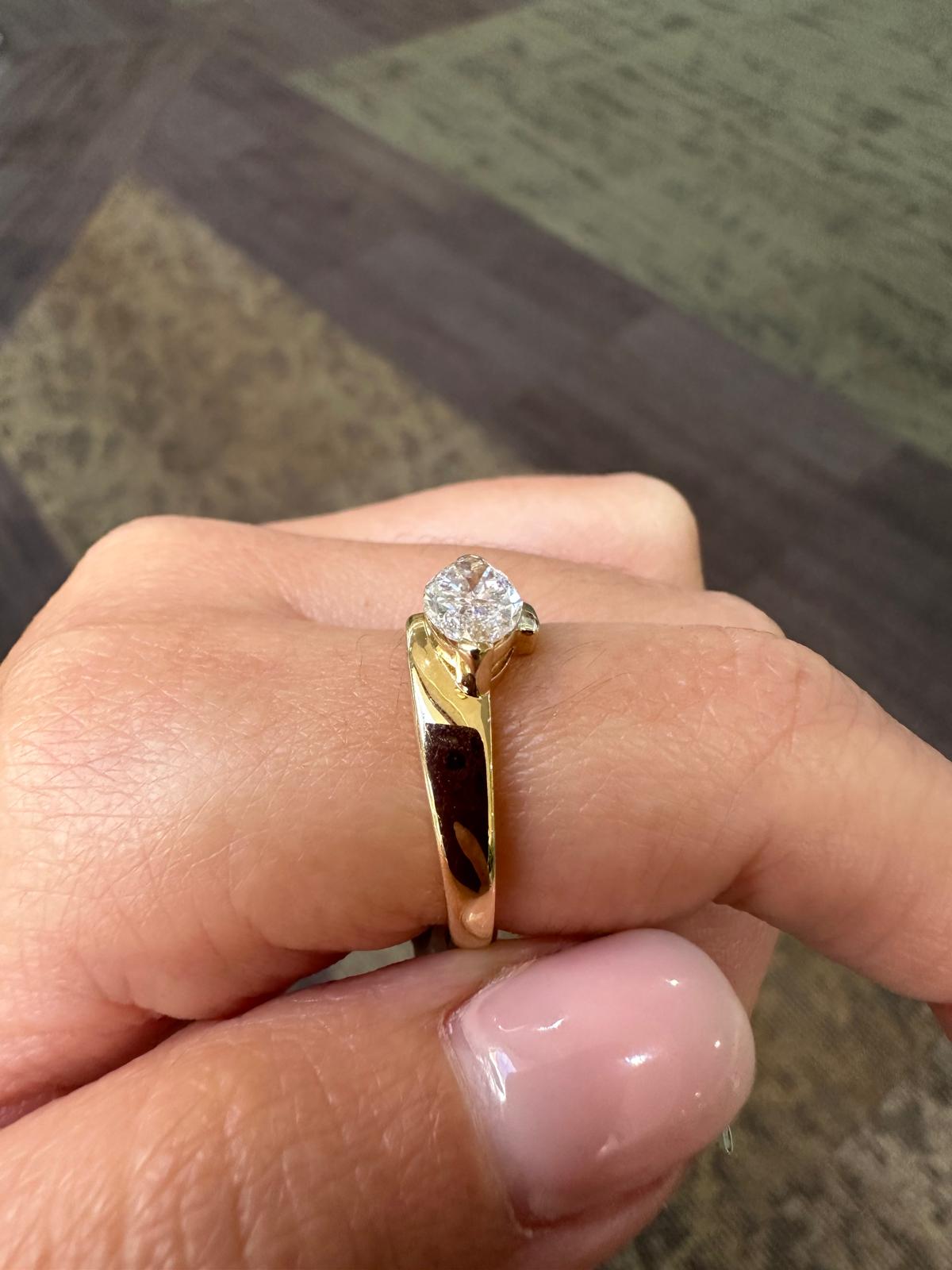 The East-West Marquise Lab Grown Diamond Ring