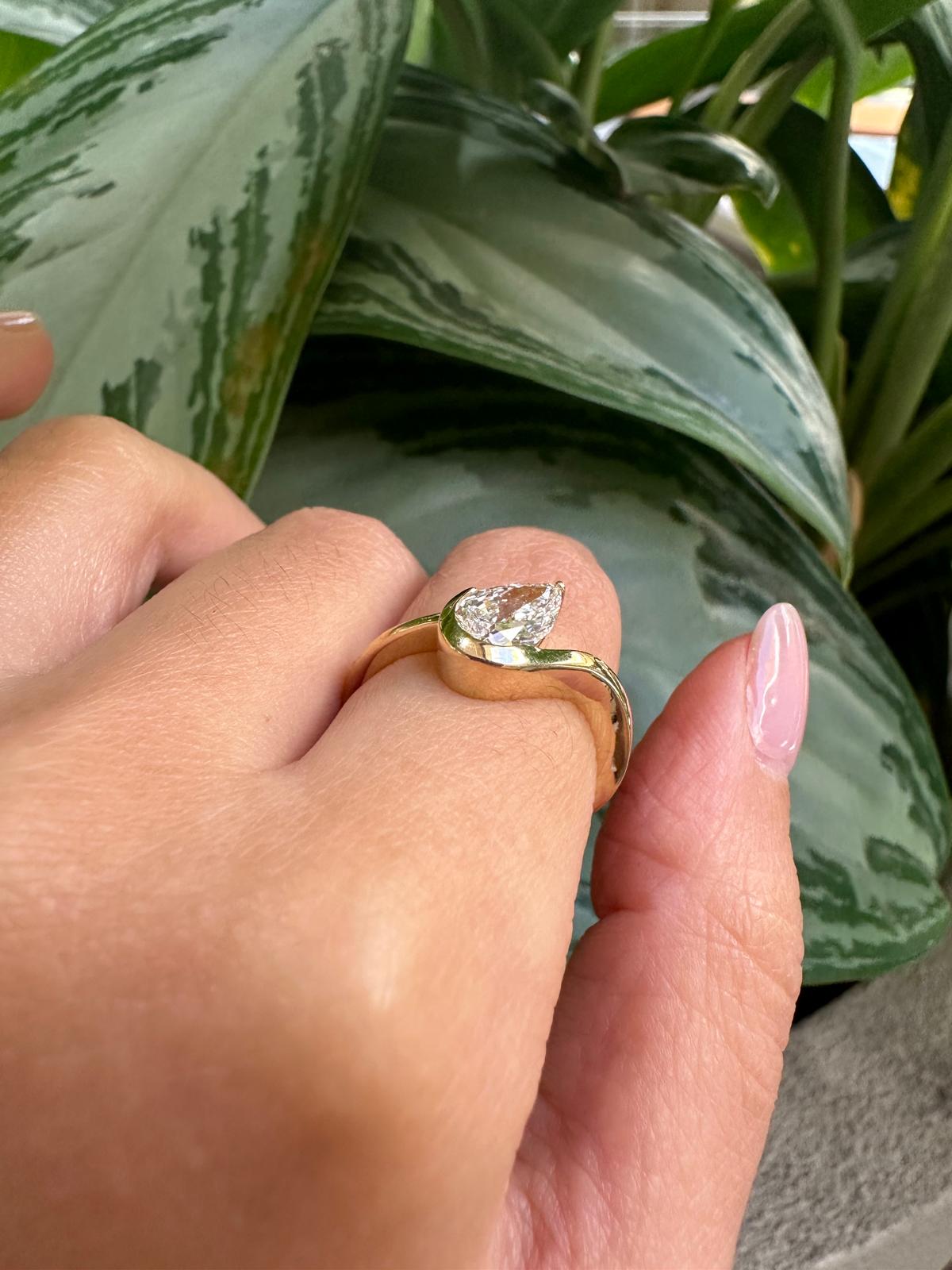 The Pear Ring Lab Grown Diamond