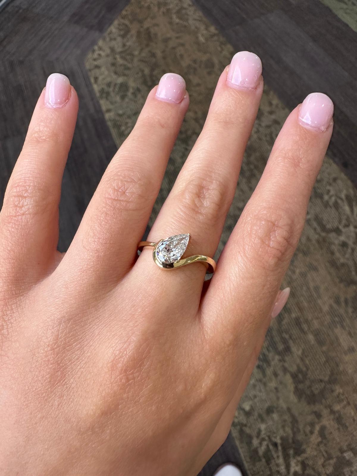 The Pear Ring Lab Grown Diamond