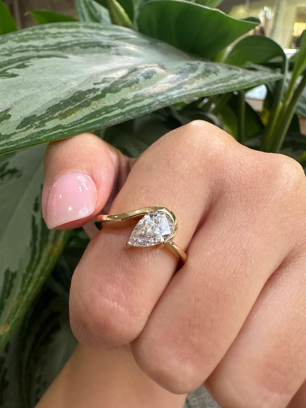 The Pear Ring Lab Grown Diamond