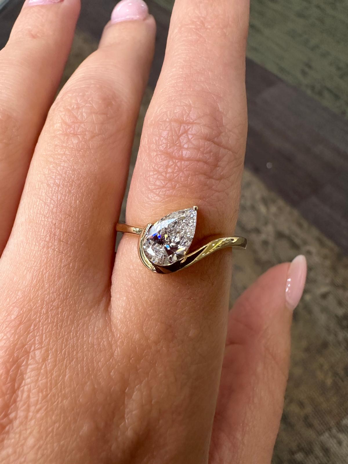 The Pear Ring Lab Grown Diamond