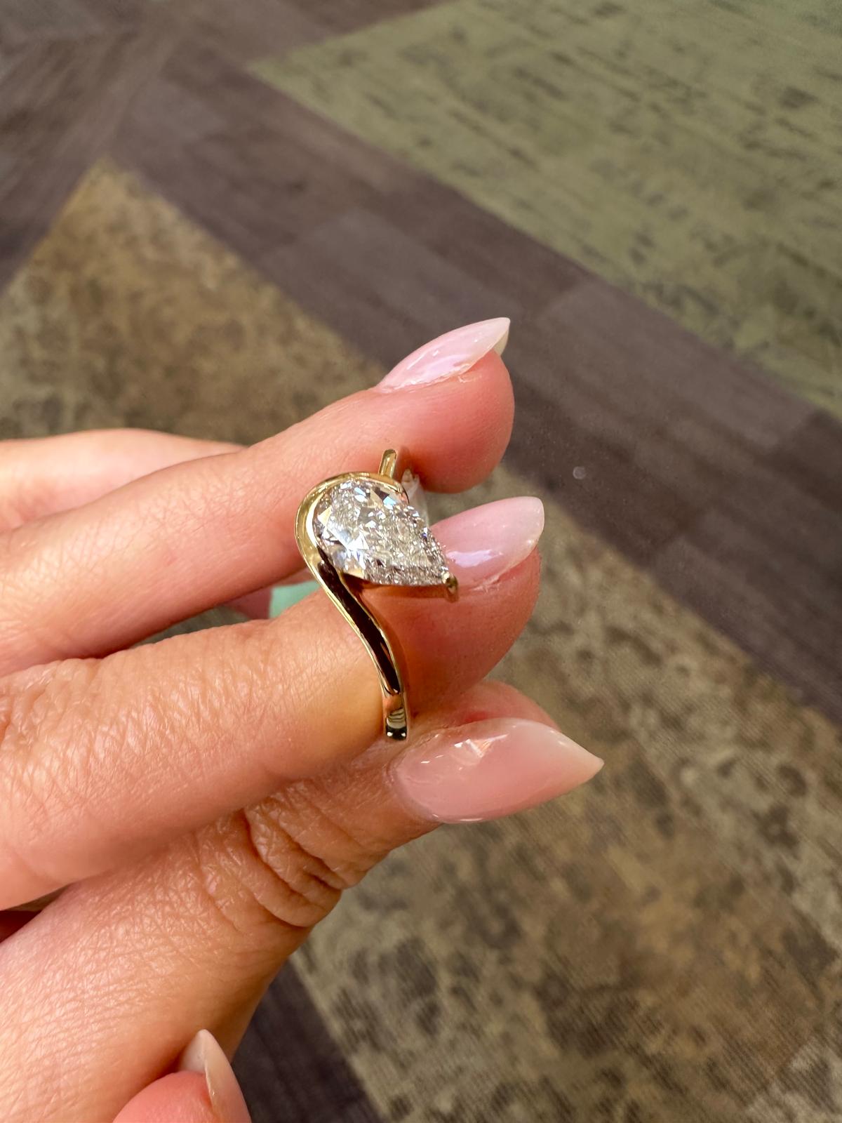 The Pear Ring Lab Grown Diamond