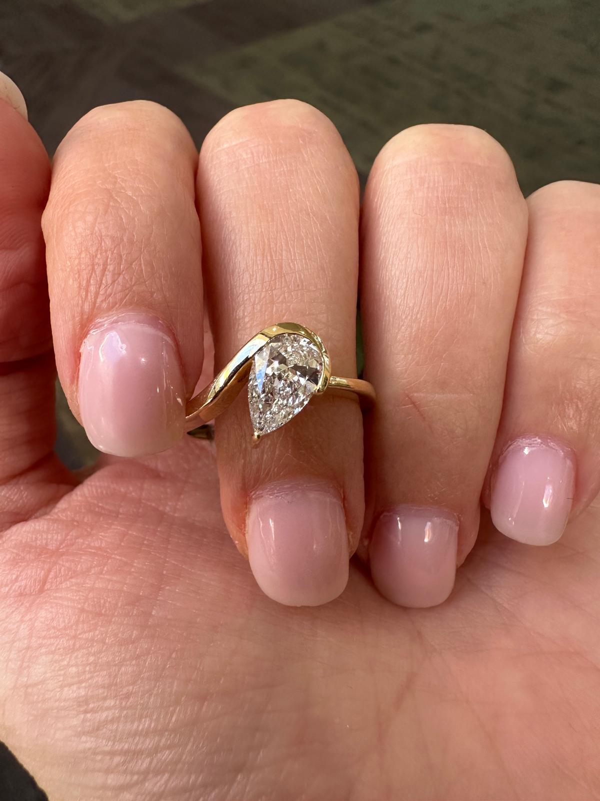 The Pear Ring Lab Grown Diamond