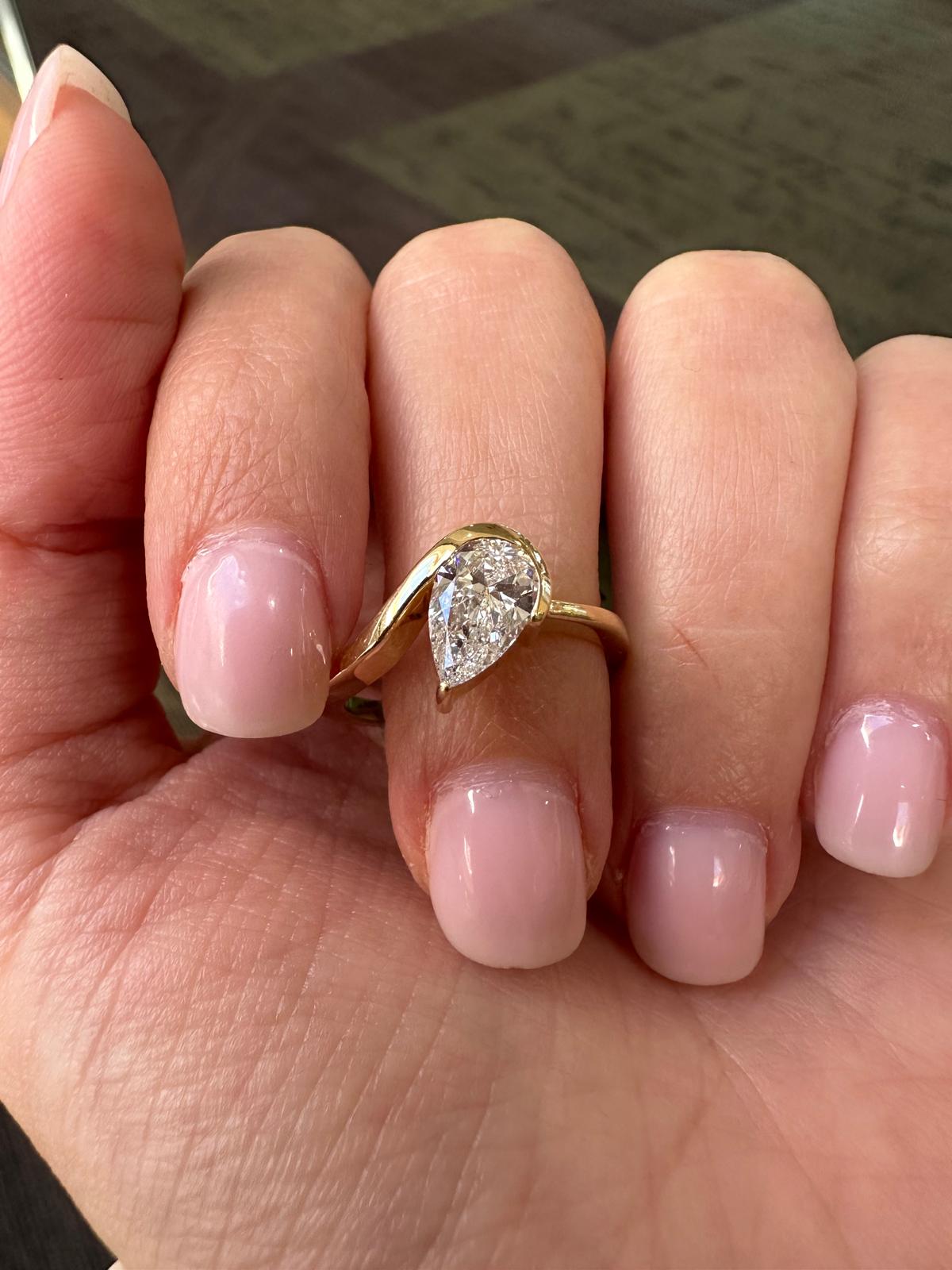 The Pear Ring Lab Grown Diamond