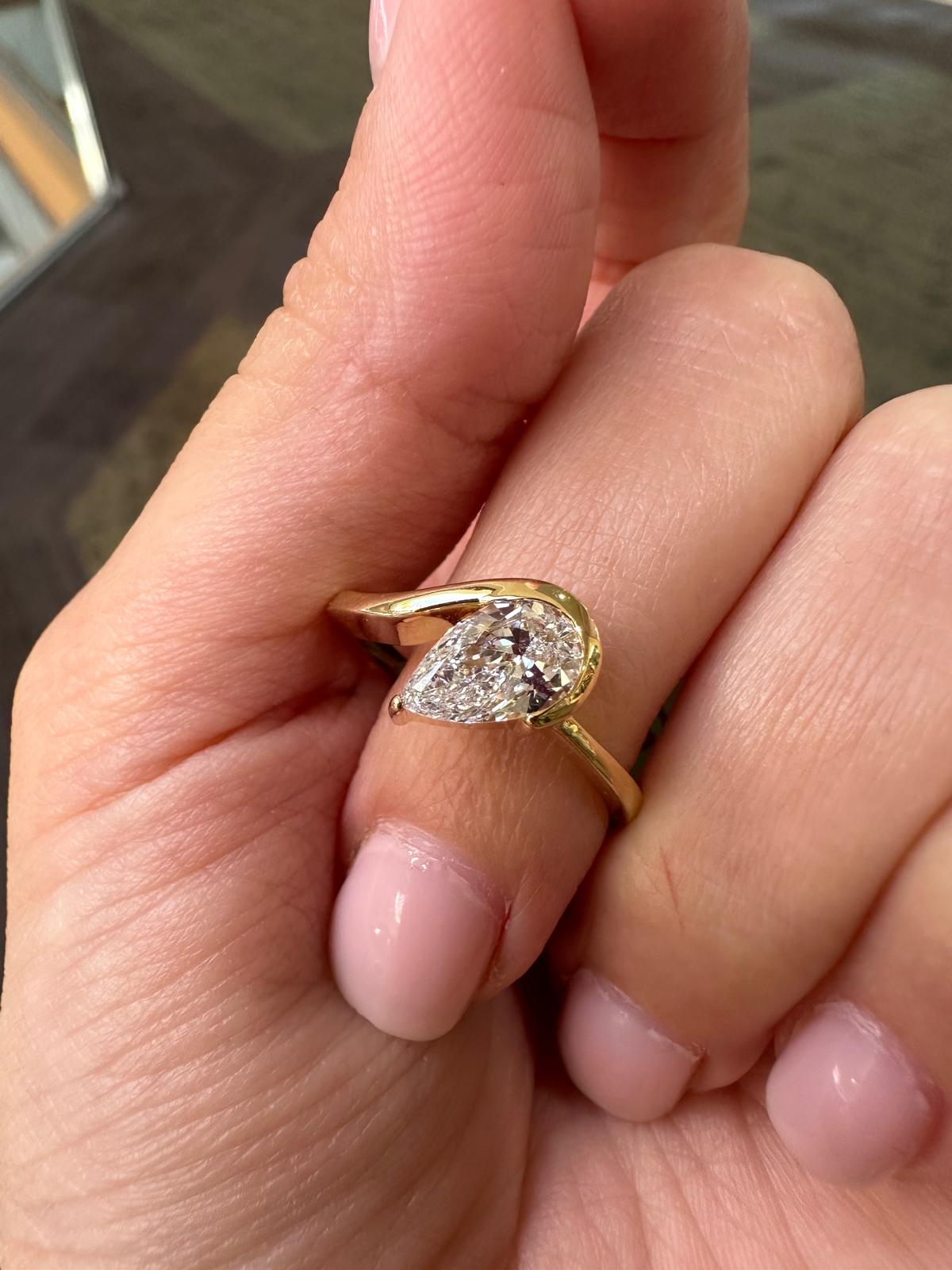 The Pear Ring Lab Grown Diamond