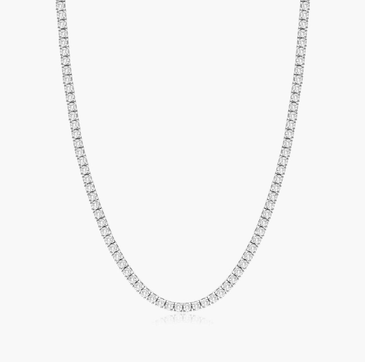 Lab-Grown Diamond Tennis Necklace 8.30 Carats  14KT White Gold