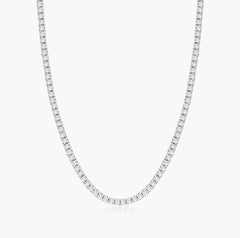 Lab-Grown Diamond Tennis Necklace 8.30 Carats  14KT White Gold