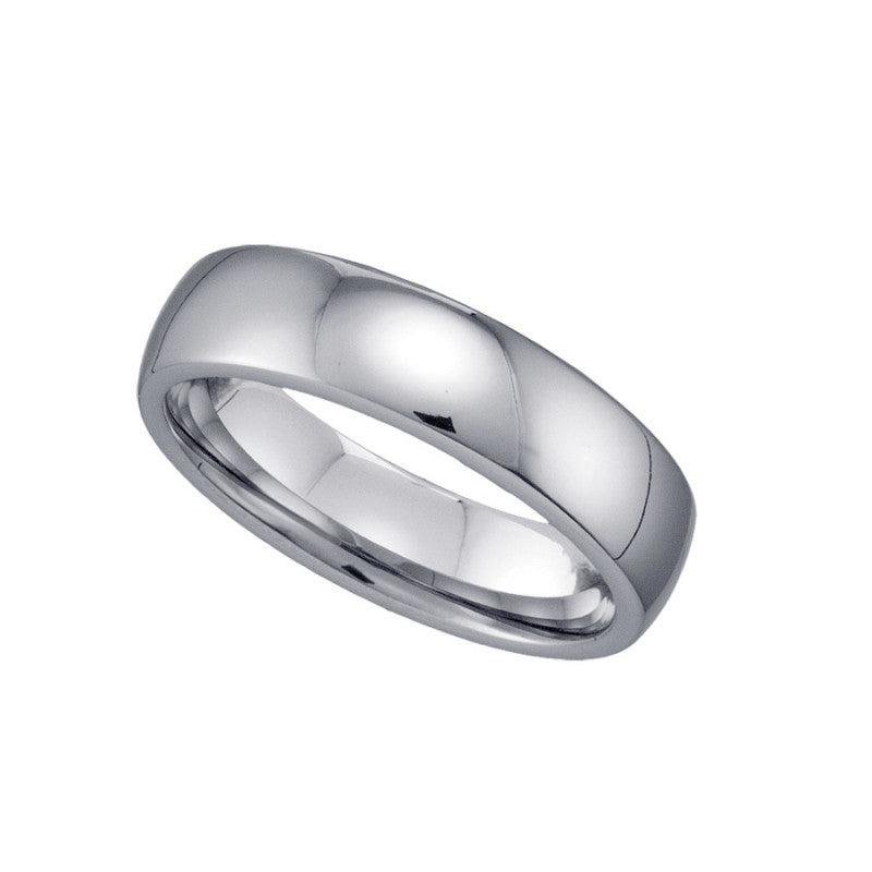 Tungsten Plain Dome Mens Comfort-fit 6mm Sizes 7 - 14 Wedding Band