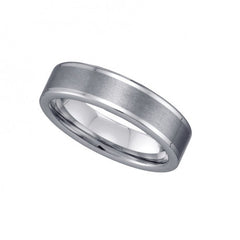 Tungsten Brushed Center Plain Mens Comfort-fit 6mm Sizes 7 - 15 Wedding Band